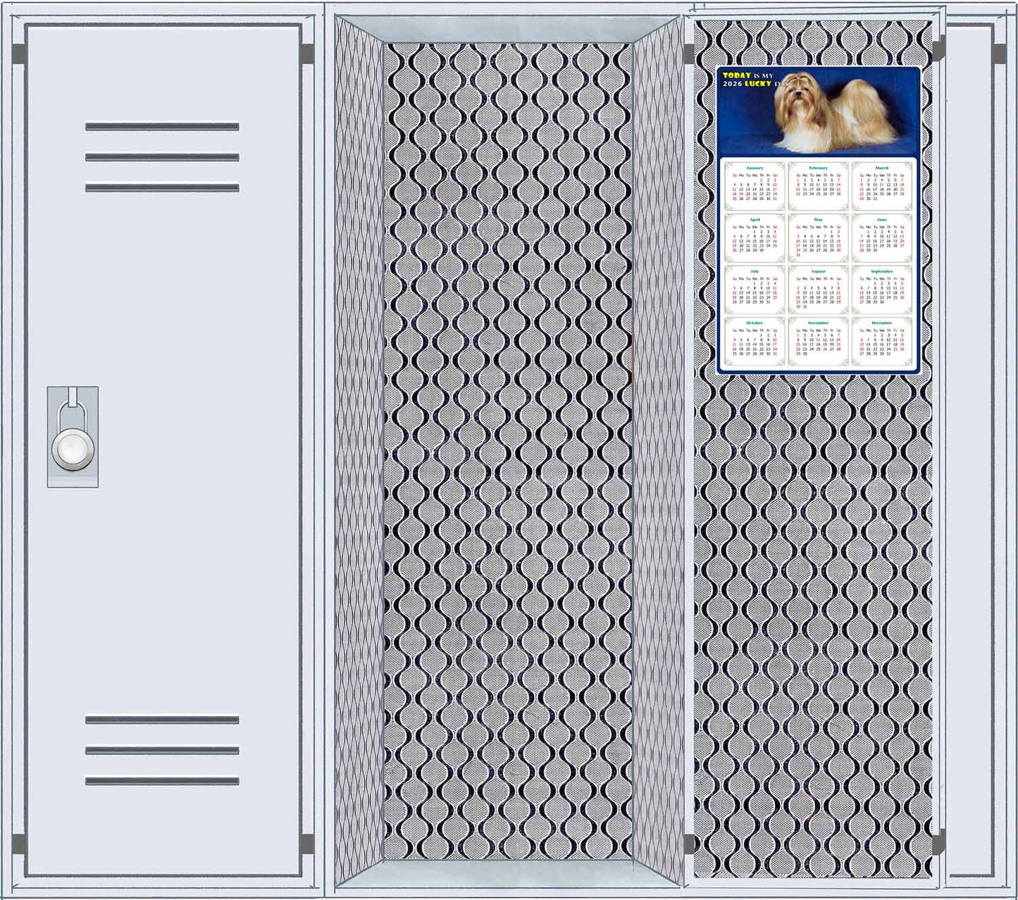 2026 Magnetic Calendar - Today is My Lucky Day (Fade, Tear, and Water Resistant)- Dogs Themed 07