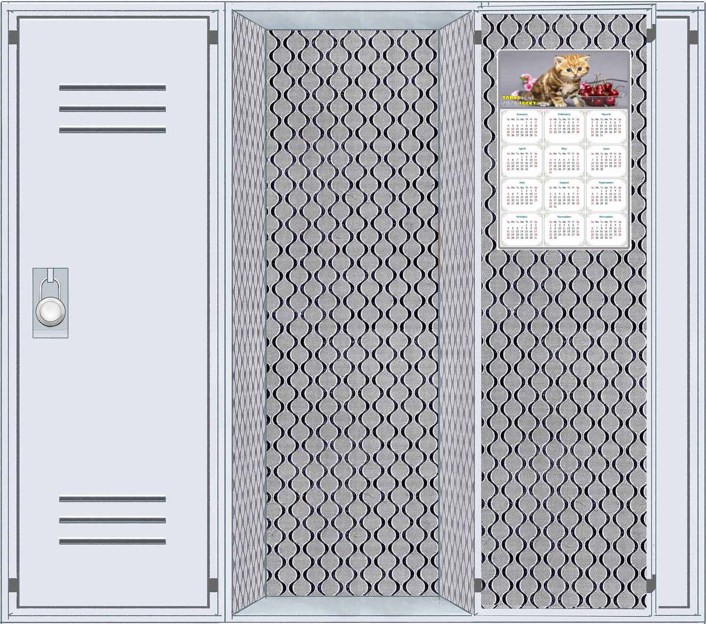 2026 Magnetic Calendar - Today is My Lucky Day (Fade, Tear, and Water Resistant)- Cat Themed 016