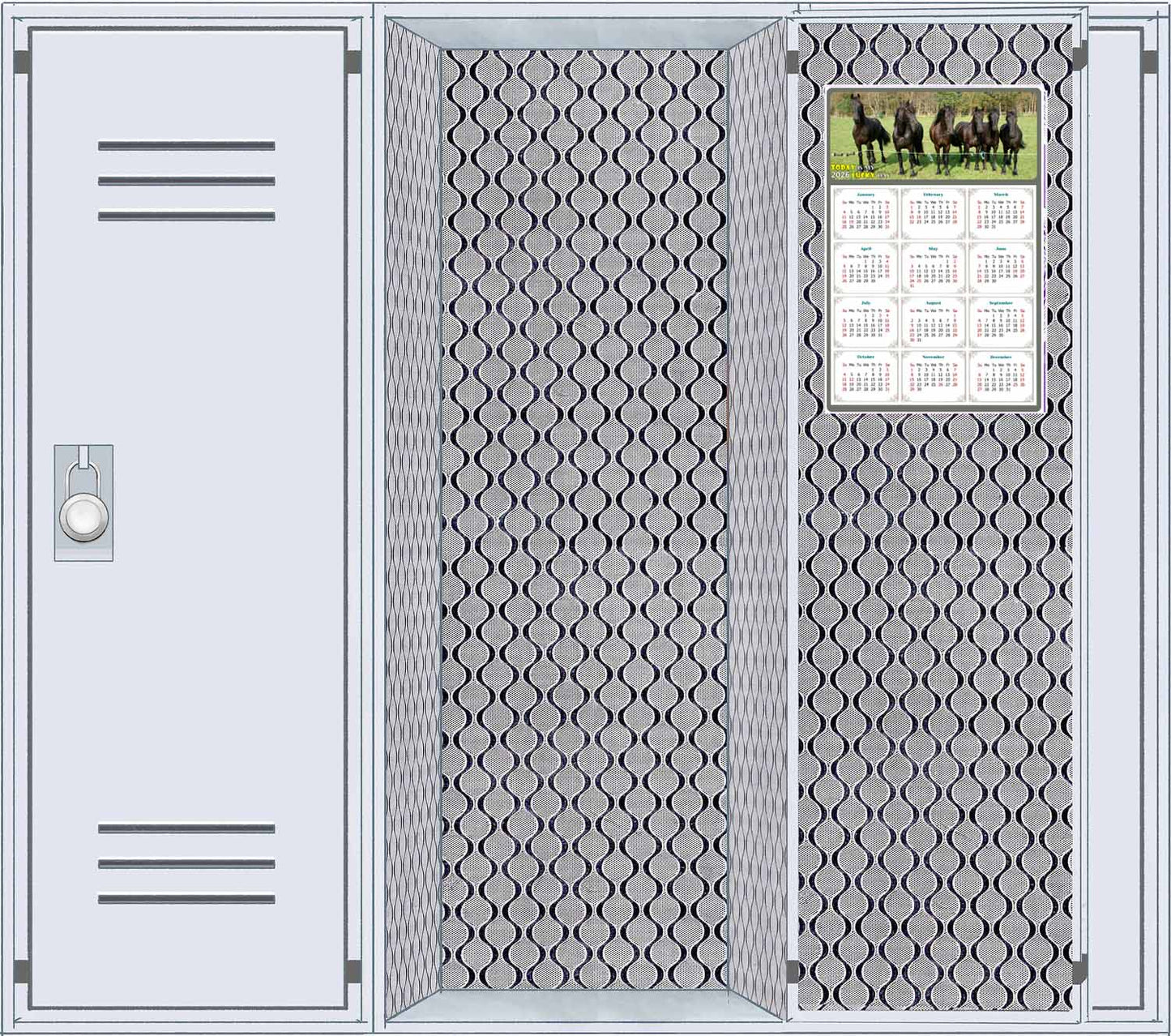 2026 Magnetic Calendar - Calendar Magnets - Today is my Lucky Day - (Fade, Tear, and Water Resistant) - Horses Themed 06