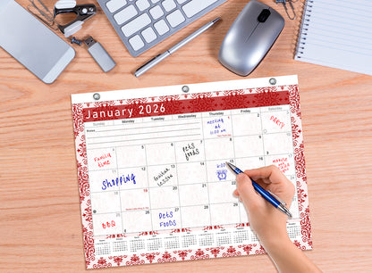 2025 - 2026 Student Calendar/Planner for 3-Ring Binder, Desk, or Wall - v005