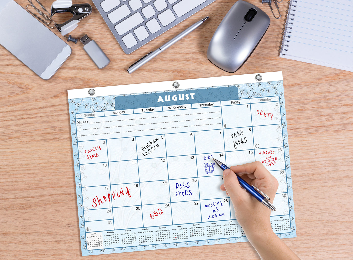 2026 - 2027 Academic Year 12 Months Student Calendar / College Planner for 3-Ring Binder, Desk or Wall -School Supplies - Made in USA (Edition #11)