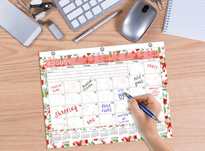 2026 - 2027 Academic Year 12 Months Student Calendar / College Planner for 3-Ring Binder, Desk or Wall -School Supplies - Made in USA (Edition #020)