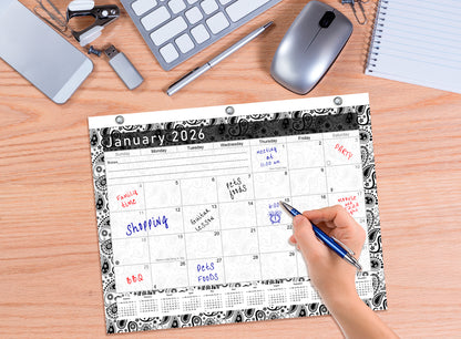 2025 - 2026 Student Calendar/Planner for 3-Ring Binder, Desk, or Wall - v011