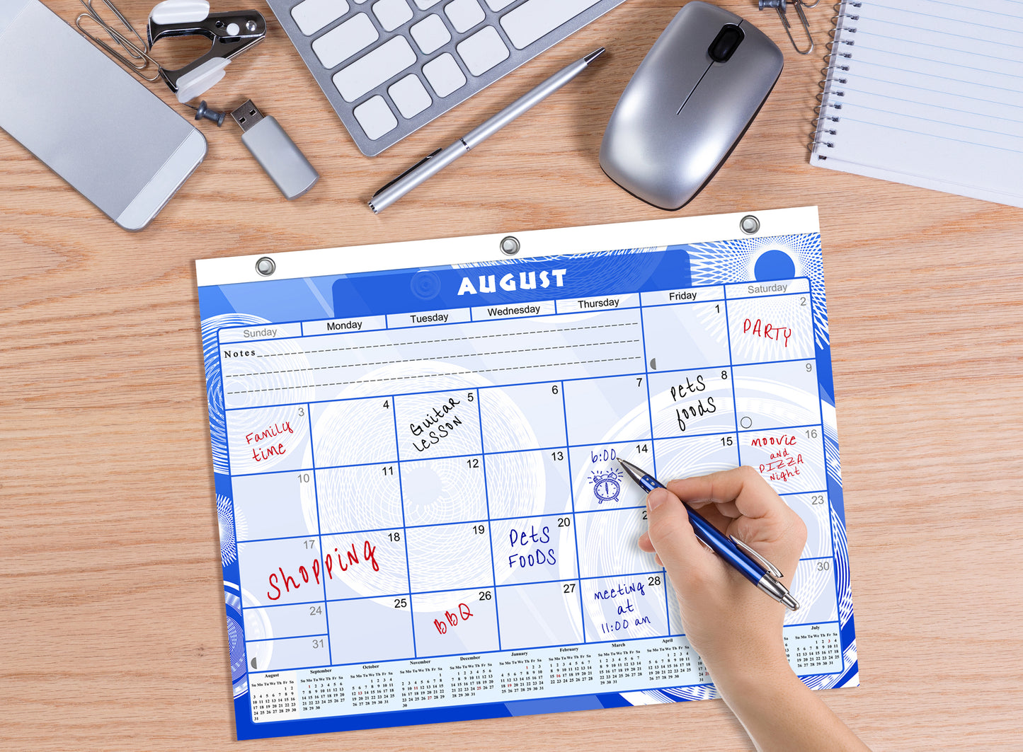 2026 - 2027 Academic Year 12 Months Student Calendar / College Planner for 3-Ring Binder, Desk or Wall -School Supplies - Made in USA (Edition #013)