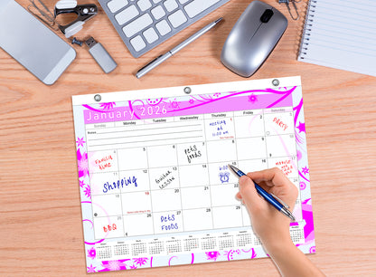 2025 - 2026 Student Calendar/Planner for 3-Ring Binder, Desk, or Wall - v010