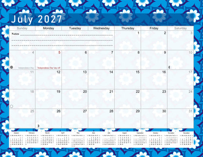 2026-2027 Monthly Spiral-Bound Wall / Desk Calendar - Desktop / Wall Blotter Calendar / Planner - (Edition #17)