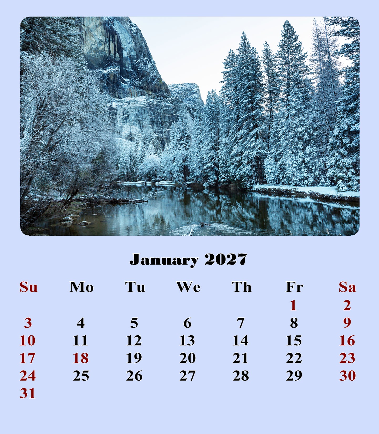 2027 CD-Style Desk Calendar 12 Months Calendar (National Parks)
