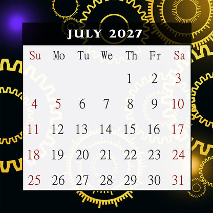 2027 CD-Style Desk Calendar 12 Months Calendar / Planner / Desk Calendar With CD Case Stand, Office Decor, Christmas Gifts (Edition #09)