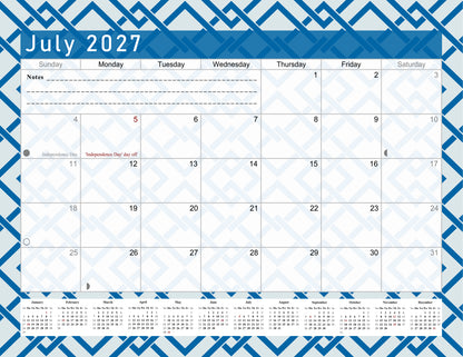2026-2027 Monthly Spiral-Bound Wall / Desk Calendar - Desktop / Wall Blotter Calendar / Planner - (Edition #04)