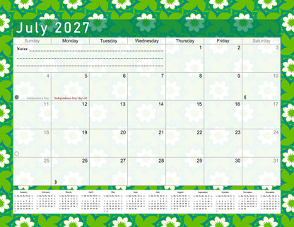 2026-2027 Monthly Spiral-Bound Wall / Desk Calendar - Desktop / Wall Blotter Calendar / Planner - (Edition #16)