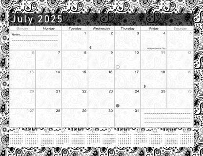2025 Monthly Desktop/Wall Calendar/Planner - Habit Tracker - (Edition #11)