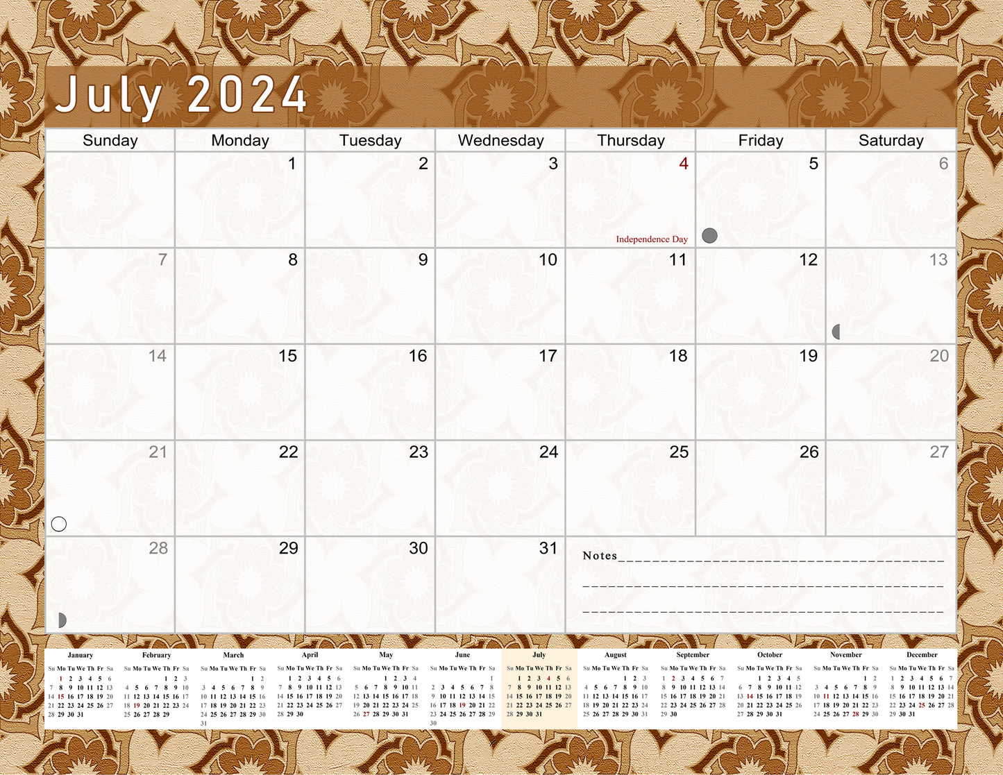 2024-2025 Magnetic/Desk Calendar - Desktop/Wall Calendar/Planner - (Edition #25)