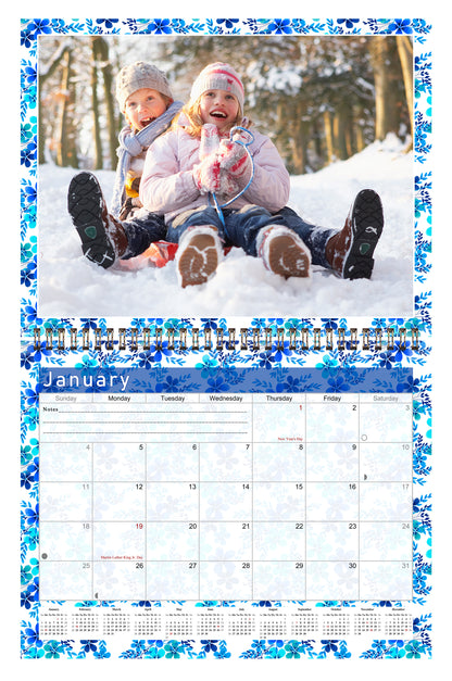 Personalized Custom 2027 Wall Calendar Spiral-bound (Add Your Photos) - 12 Months Desktop/Wall Calendar/Planner - Premium Quality 11 inches by 8.5 inches (11 x 17 Inches Open) Made in USA (Edition #11)