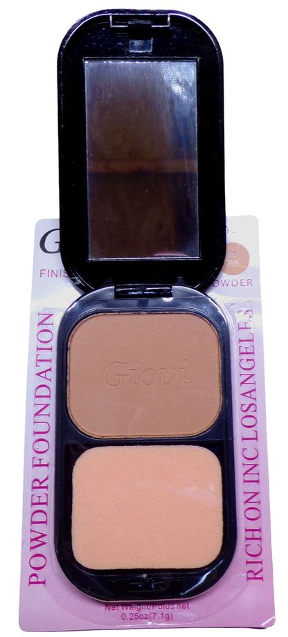 Giovi U.S.A. Powder Foundation with Mirror. Two Way Powder. 0.25 oz