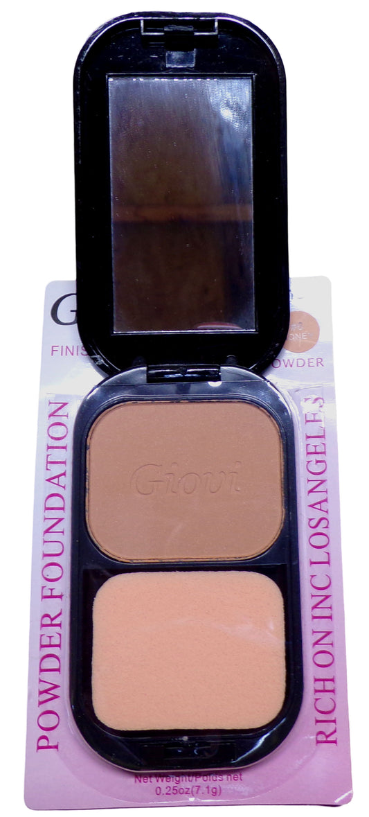 Giovi U.S.A. Powder Foundation with Mirror. Two Way Powder. 0.25 oz