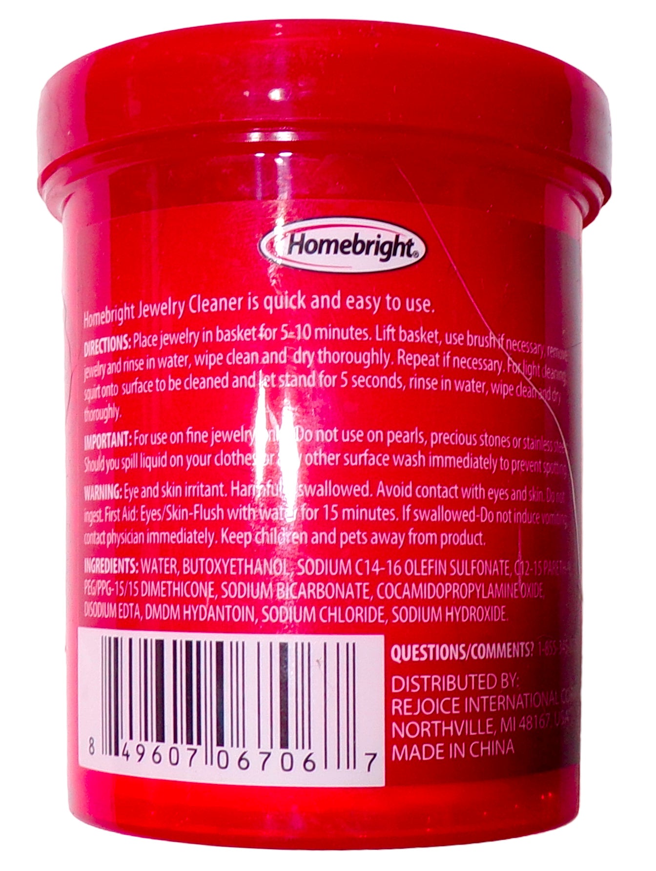 HOMEBRIGHT Jewelry Cleaner Solution for Gold, Silver, Diamond 4.8oz