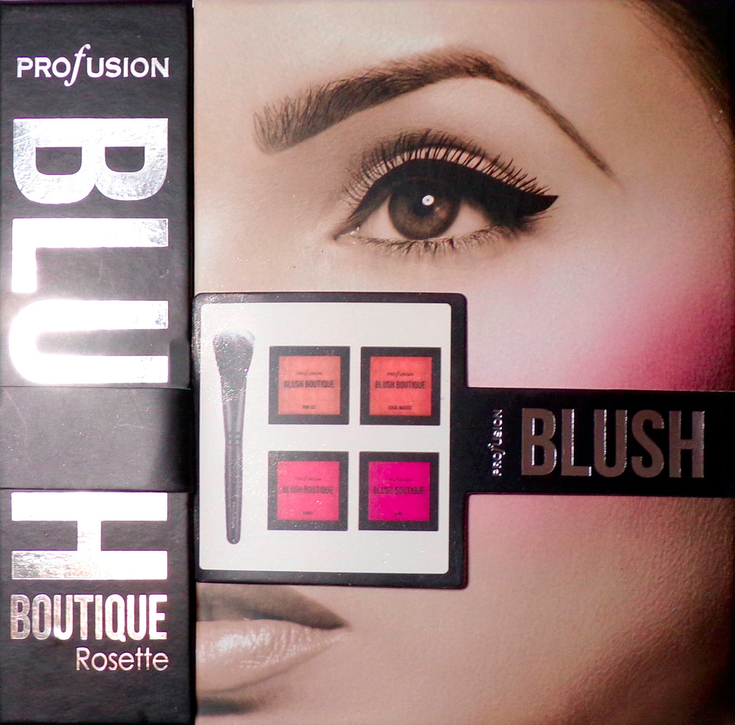 Profusion blush boutique rosette palette with a blush brush and 4 blushes