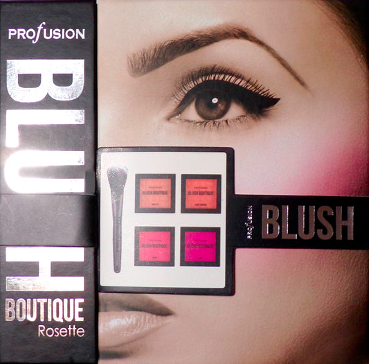 Profusion blush boutique rosette palette with a blush brush and 4 blushes