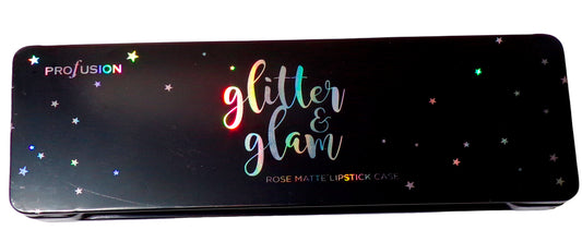 Profusion Rose Matte Lipstick Palette Case with Brush and Mirror