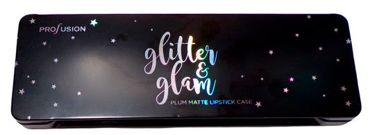 Profusion Glitter & Glam Plum Matte Lipstick Palette 8 Colors,Lip Brush