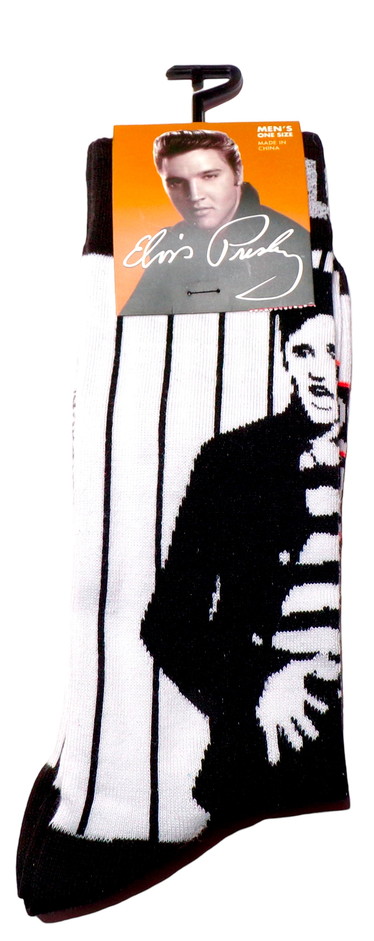 Elvis Presley Novelty Crew Socks US Men's Shoe Size 7-12 (Set of 2)