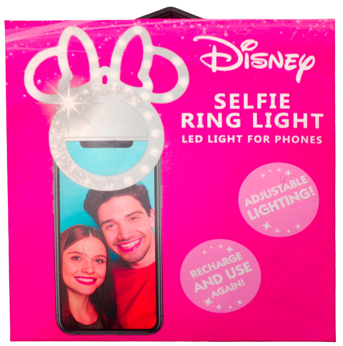 Disney Mickey Minnie Mouse Selfie Cell Phone Ring Light Brand New