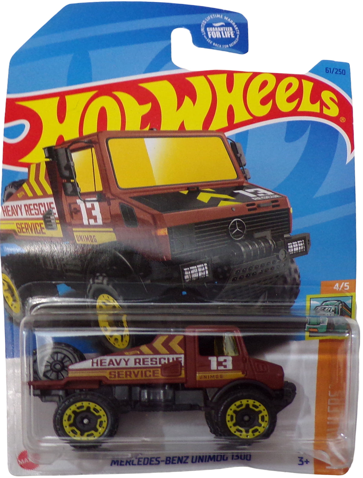 Hot Wheels HW Rescue 1/10 Mercedes-Benz Unimog 1300 188/250 Red