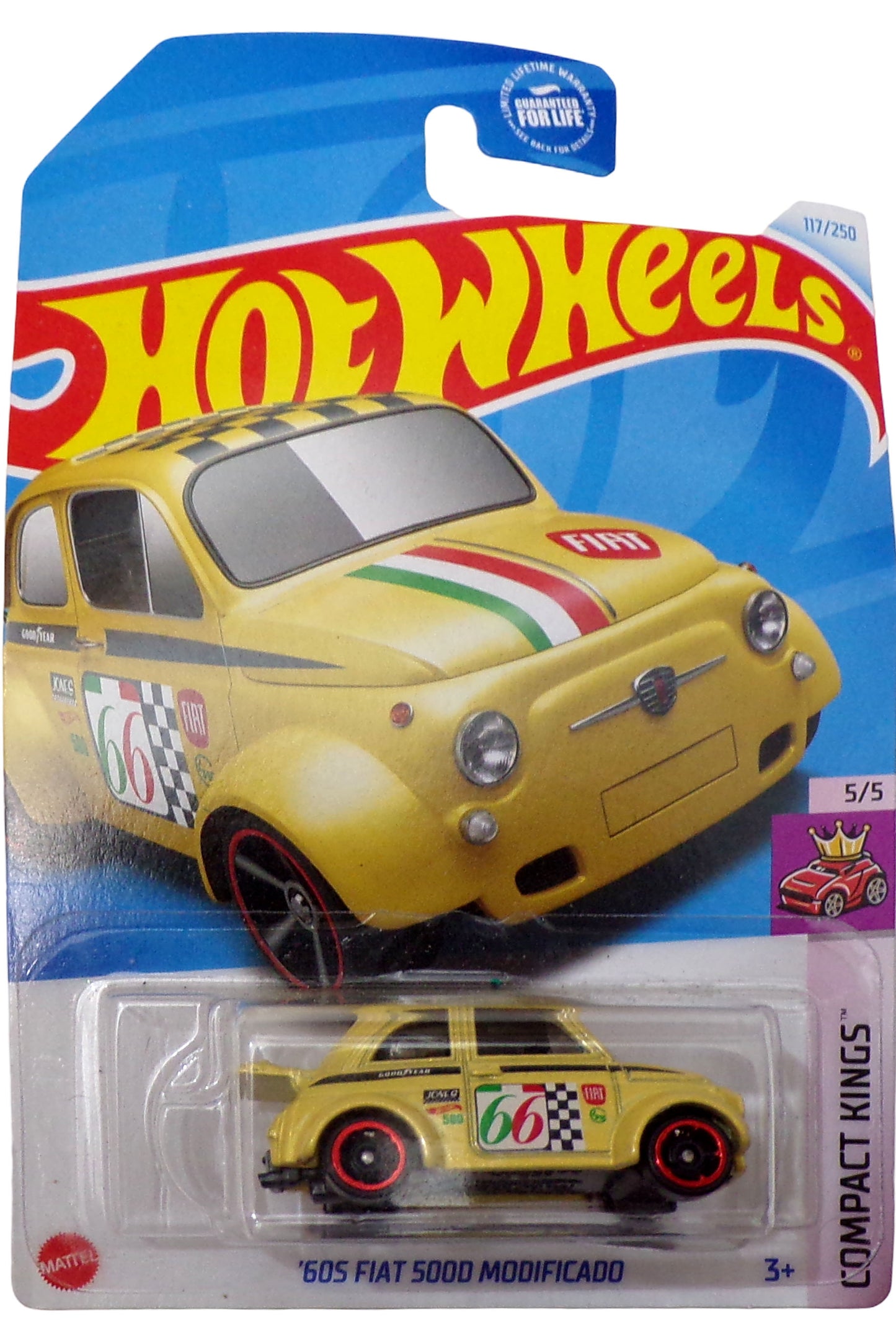 Hot Wheels '605 Fiat 5000 Modificado HTC20 Compact Kings Yellow