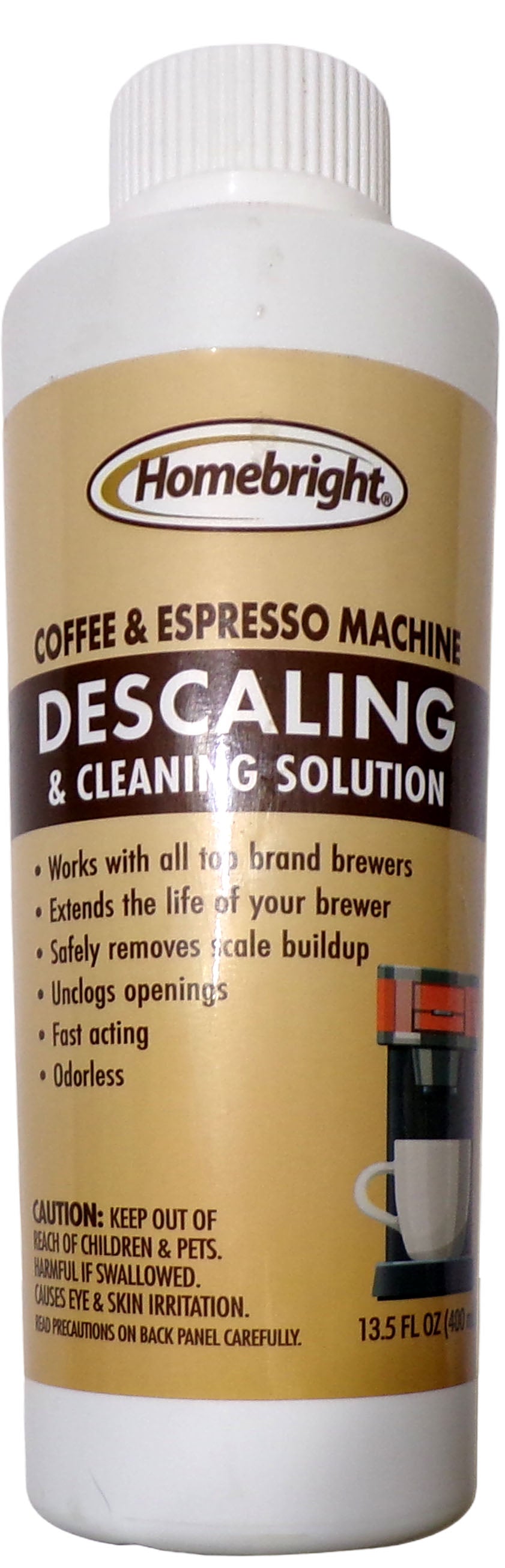 Homebright Coffee & Espresso Machine Descaling & Cleaning Solution 13.5 Oz Set