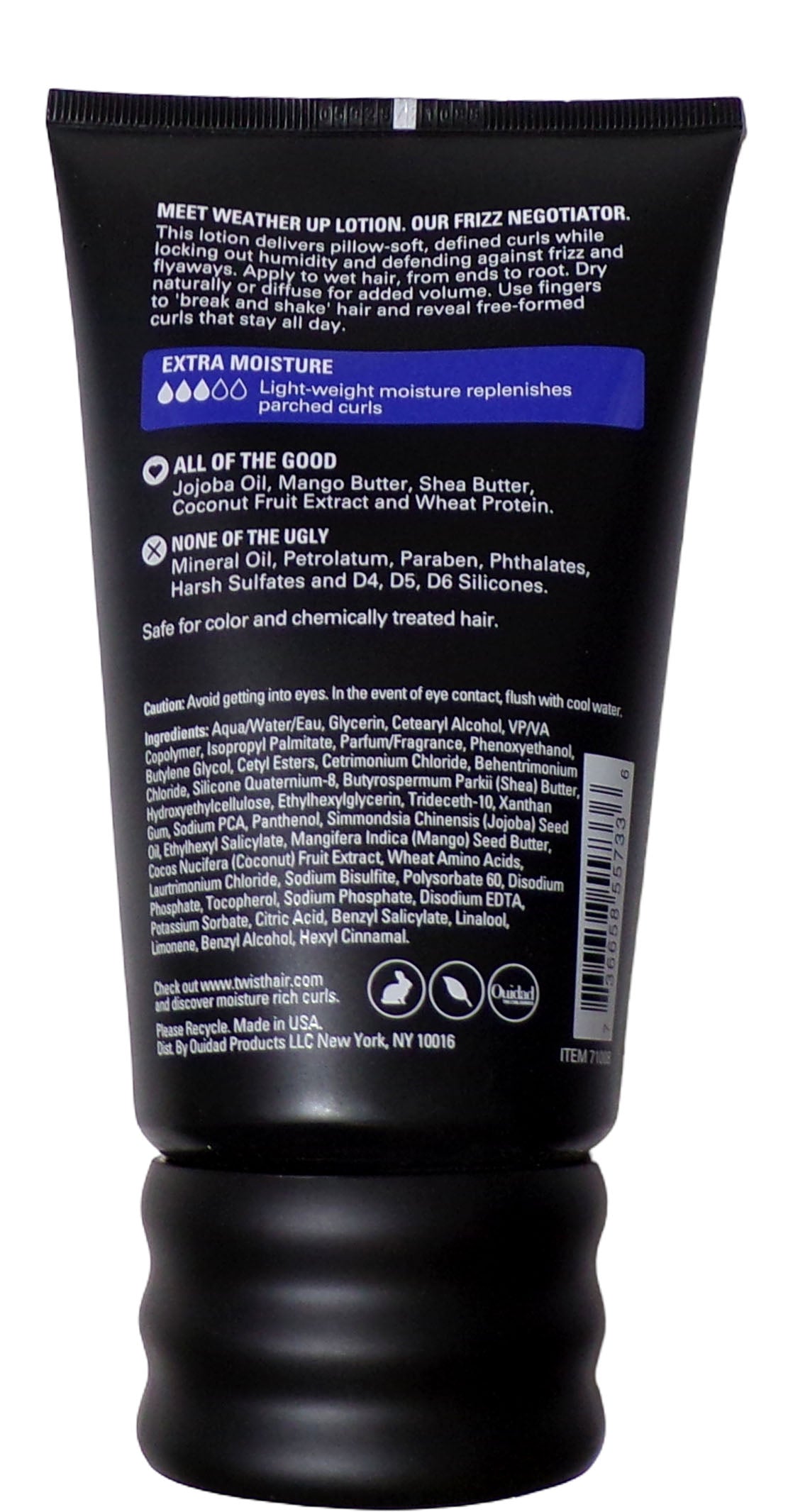 TWIST BY OUIDAD WEATHER UP LIGHT STYLING LOTION CREAM EXTRA MOISTURE FOR CURLS