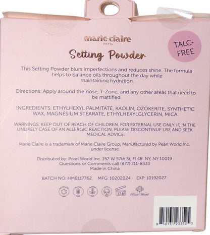 Marie Claire Makeup Setting Powder Flawless Finish Soft Matte Finish