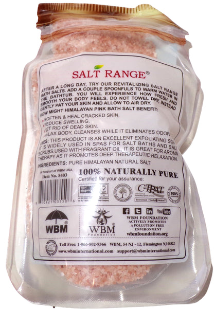 Salt Range Himalayan Pink Salt Bath Salt 100% Naturally Pure 1lb Set of 3