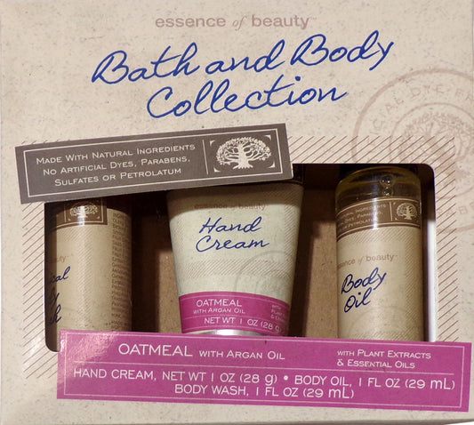 Essence of Beauty Bath & Body Collection 3 pcs. Gift Set Oatmeal with Argon Oil