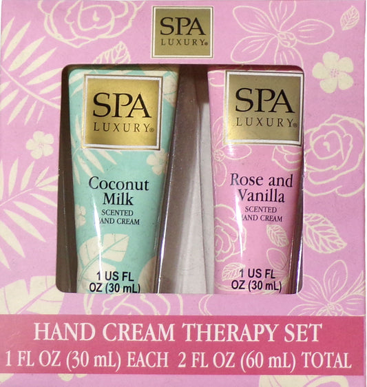 Spa Luxury Hand Cream Therapy Set Rose & Coconut Lotion
