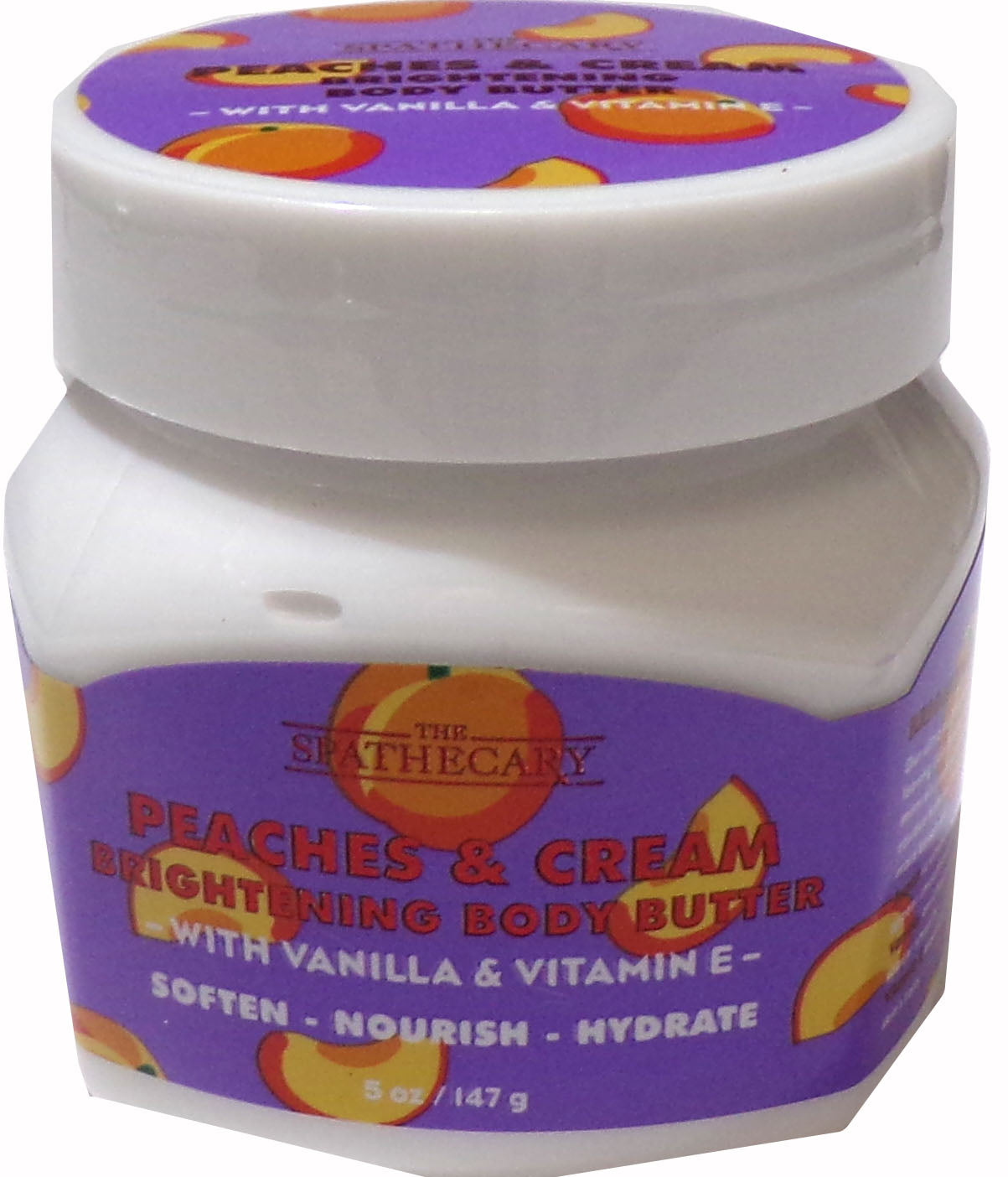 THE SPATHECARY Peaches & Cream Brightening Body Butter w Vanilla & Vitamin E