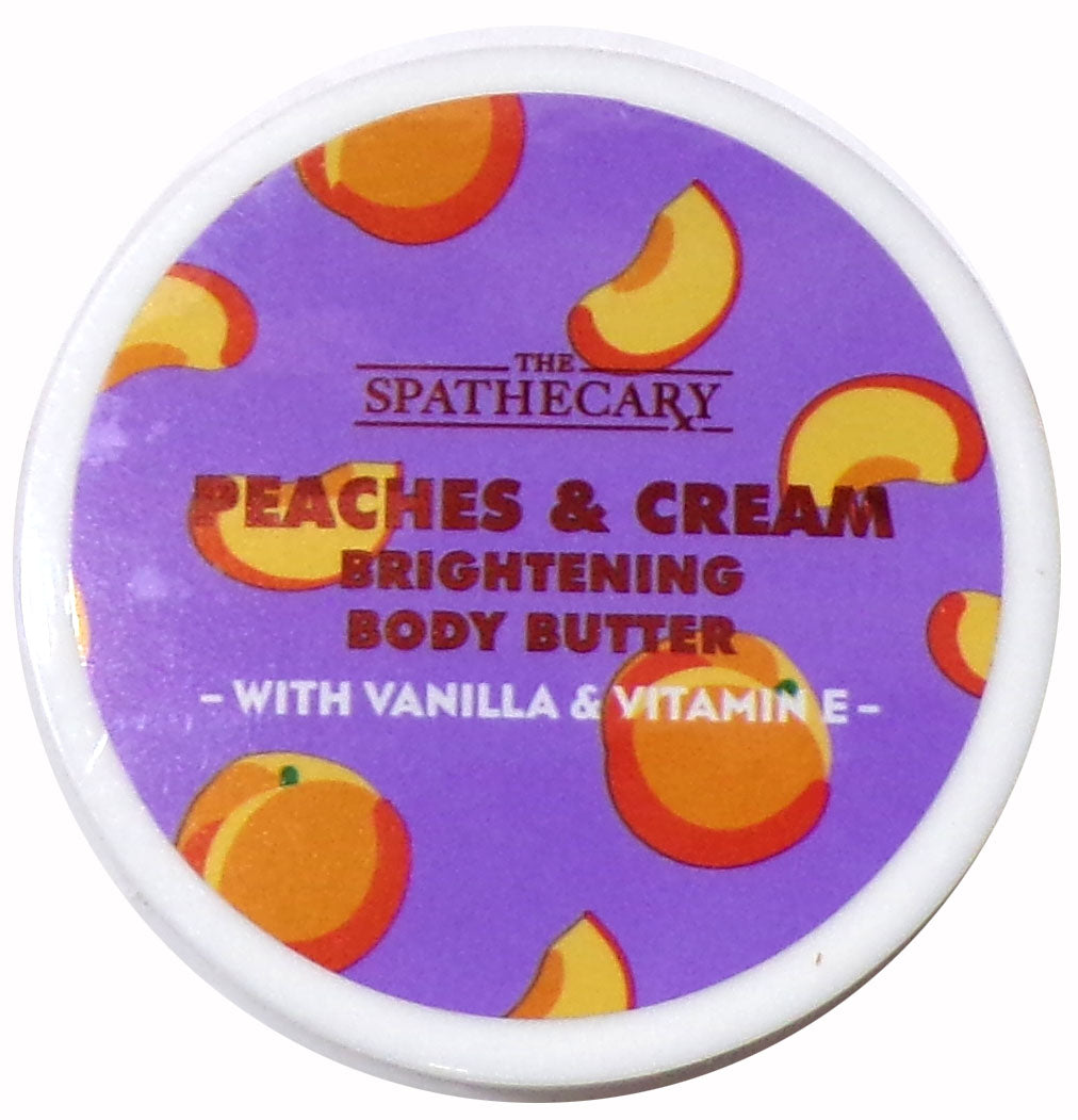 THE SPATHECARY Peaches &Cream Brightening Body Butter w Vanilla & Vitamin E Set