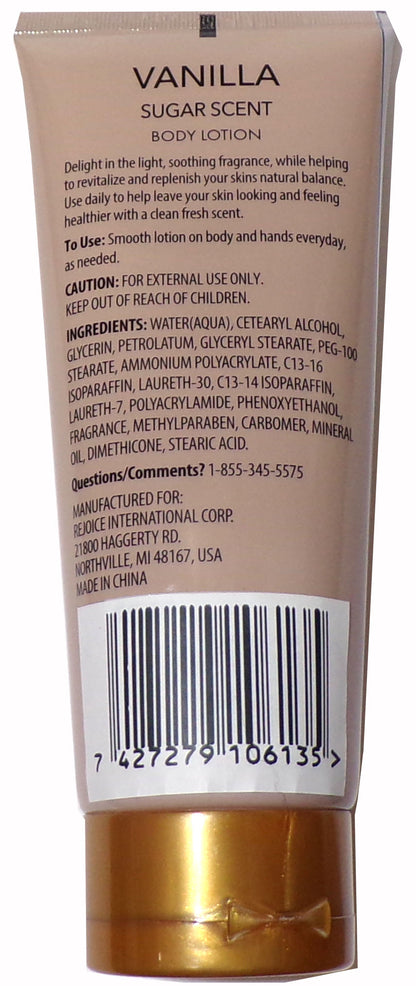 SPA LUXURY VANILLA SUGAR SCENT BODY LOTION 5.5OZ