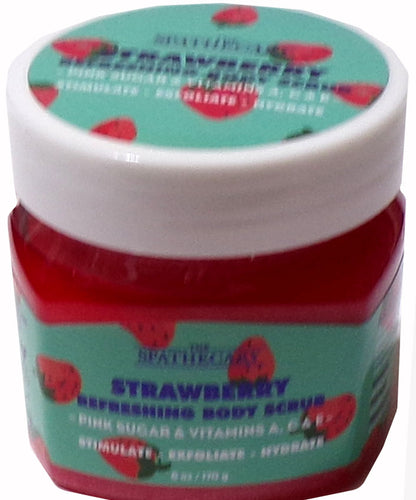 The Spathecary Strawberry Refreshing Body Scrub Pink Sugar & Vitamins A, C & E