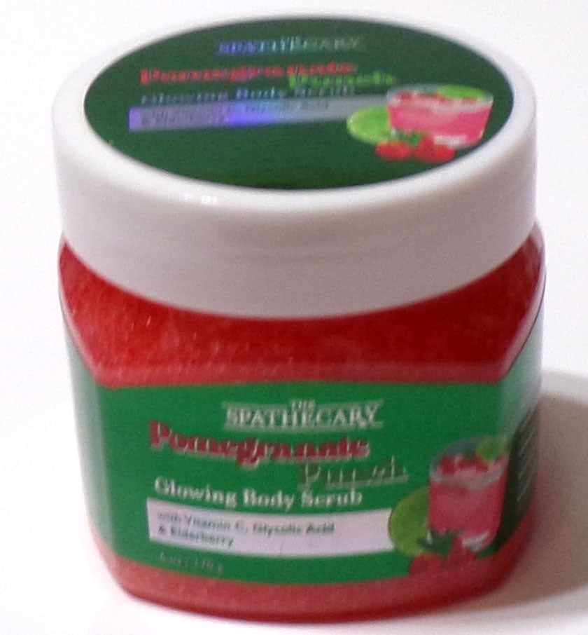 The Spathecary Pomegranate Punch Glowing Facial Body Scrub 6 Oz