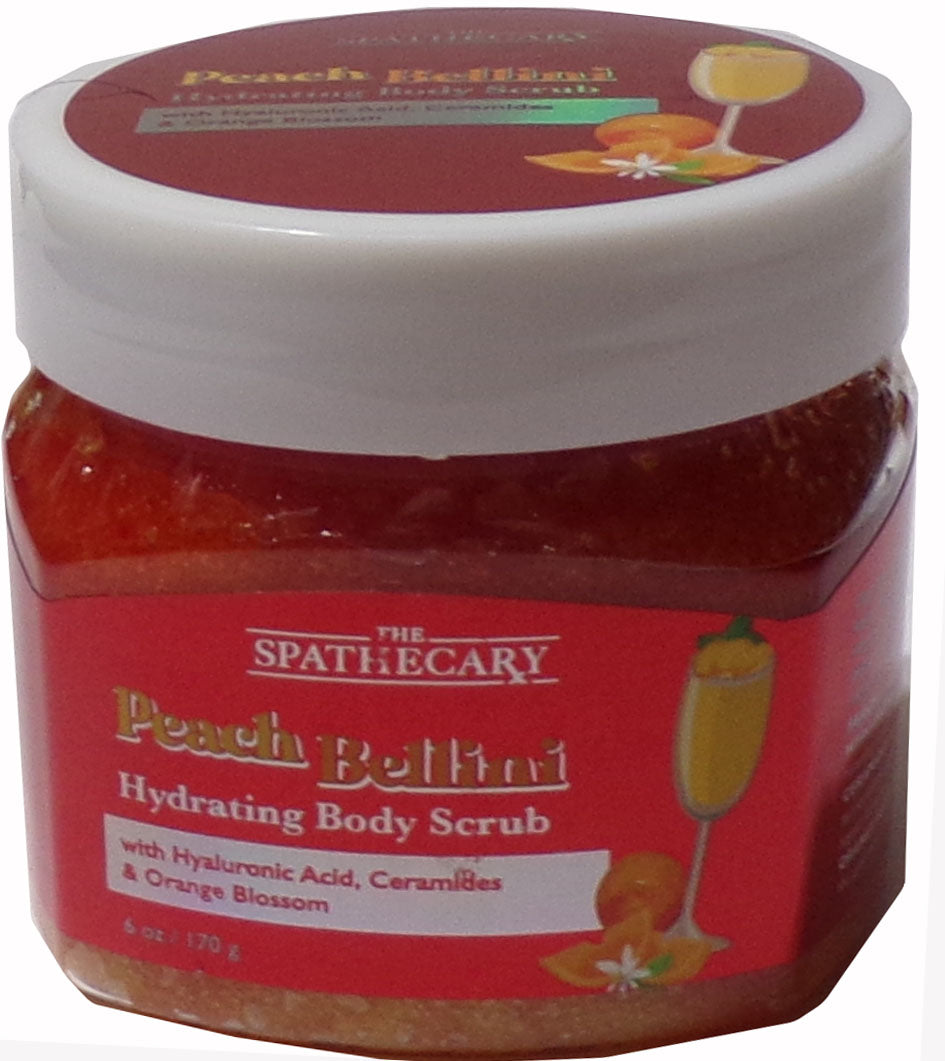 The Spathecary Peach Bellini Hydrating Body Scrub 6oz/170g (Set of 2)
