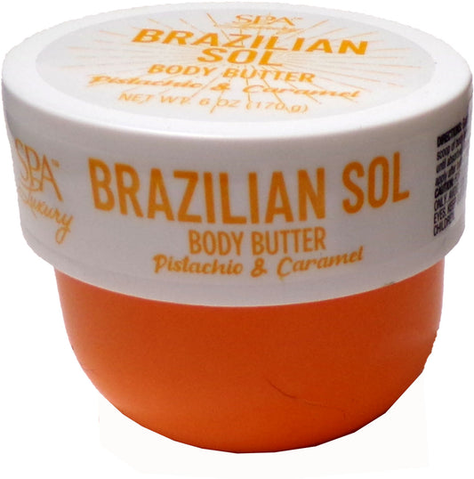 Spa Luxury Brazilian Sol Body Butter Pistachio & Caramel 6 oz.