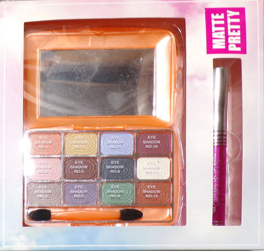 Matte Pretty Princess 12 Color Matte Palette Eyeshadow & Classic Aloe Lip Gloss5