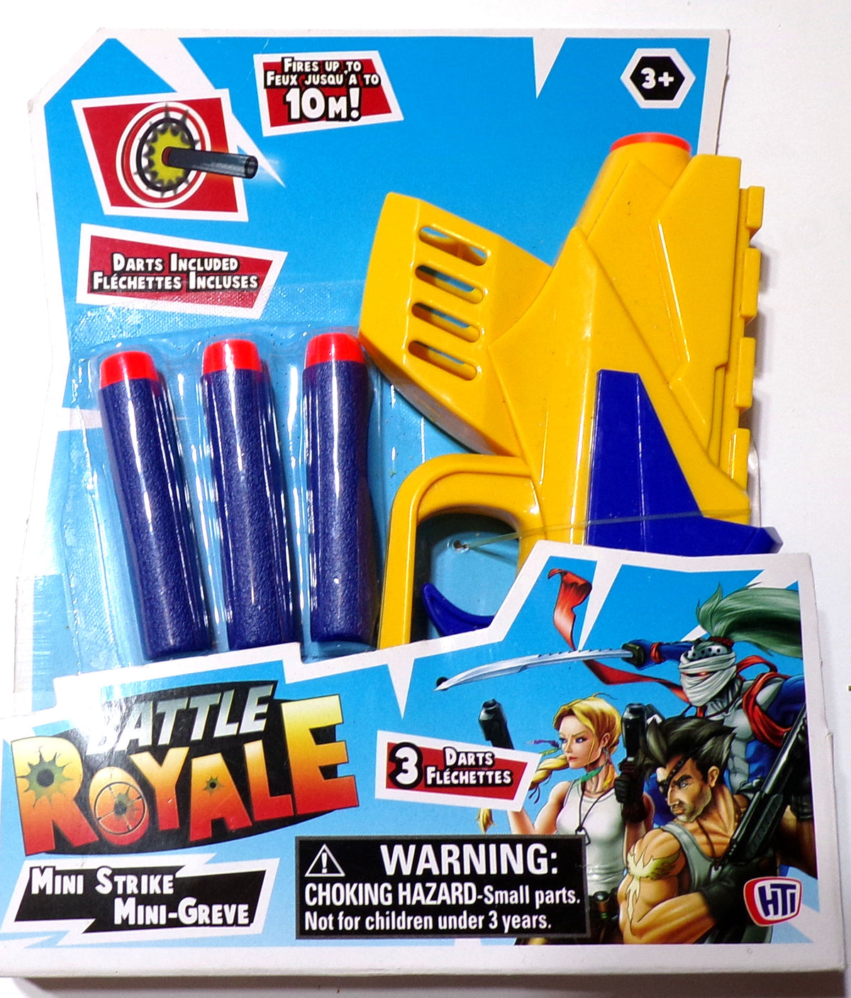 Battle Royale Mini Strike 3 Soft Darts & Blue Toy Dart Gun Launcher