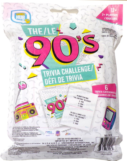 Games Hub Trivia Cards The 90s/Movie Madness/Either This Or That NIP (Set of 3)