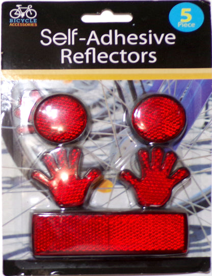 Vintage 2- 5/1-8 piece Reflector Set High Five Self-Adhesive, Reflecting Red NOS