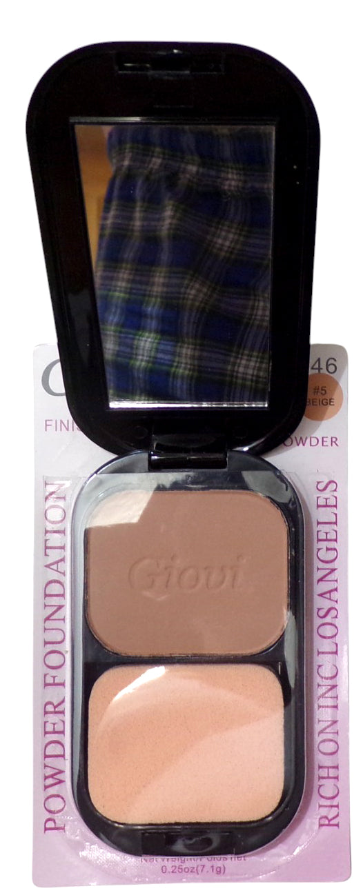 Giovi U.S.A. Powder Foundation with Mirror. Two Way Powder #046. 0.25 oz