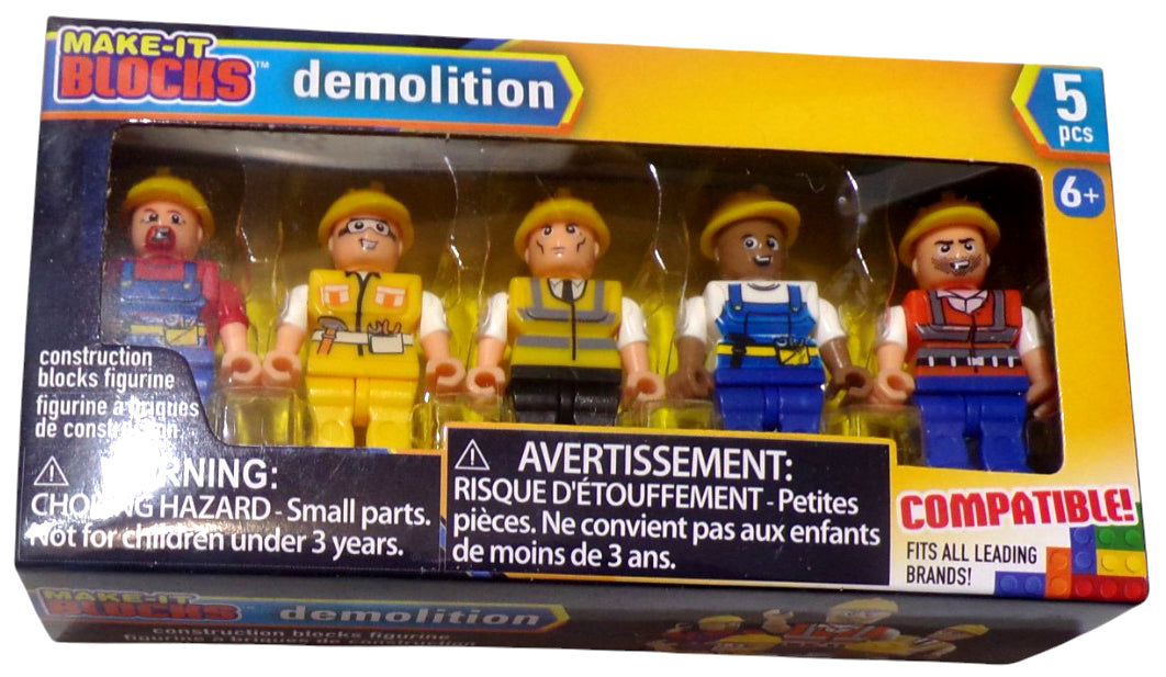 Make-It Blocks Defenders Super Hero, Police Force, Galactic Battle Figures 5 Pc