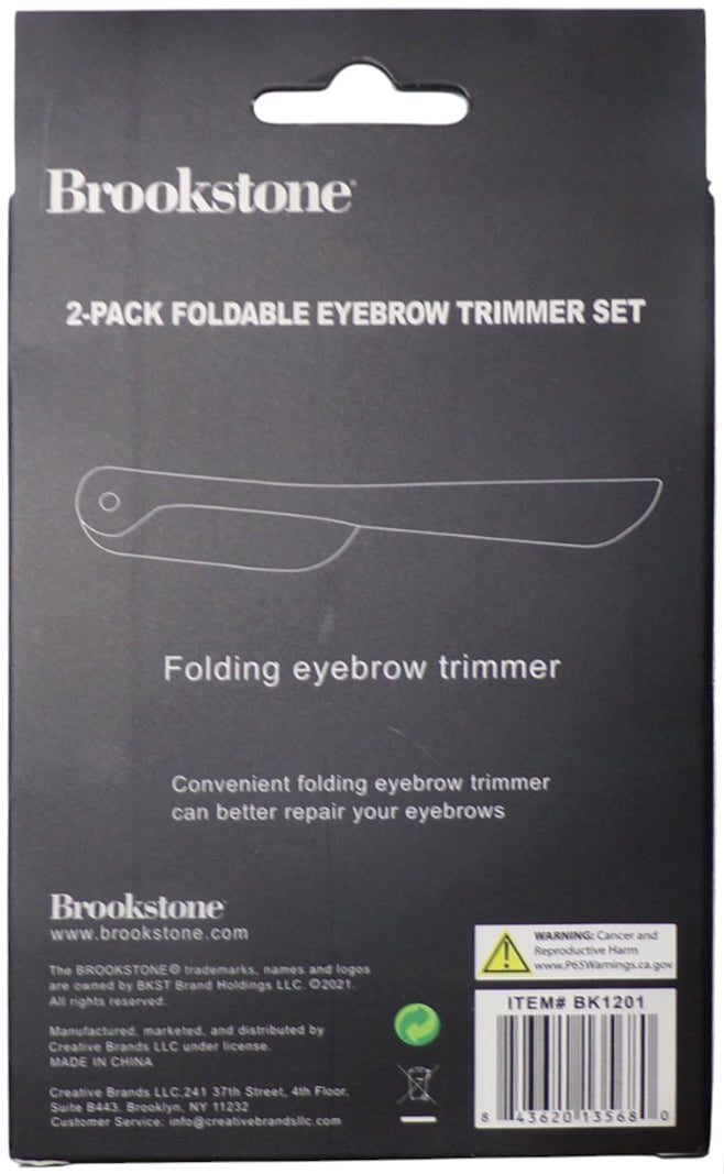 Brookstone 2-Pack Eyebrow Trimmer Set New In Box