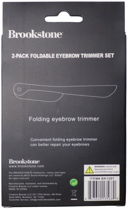 Brookstone 2-Pack Eyebrow Trimmer Set New In Box