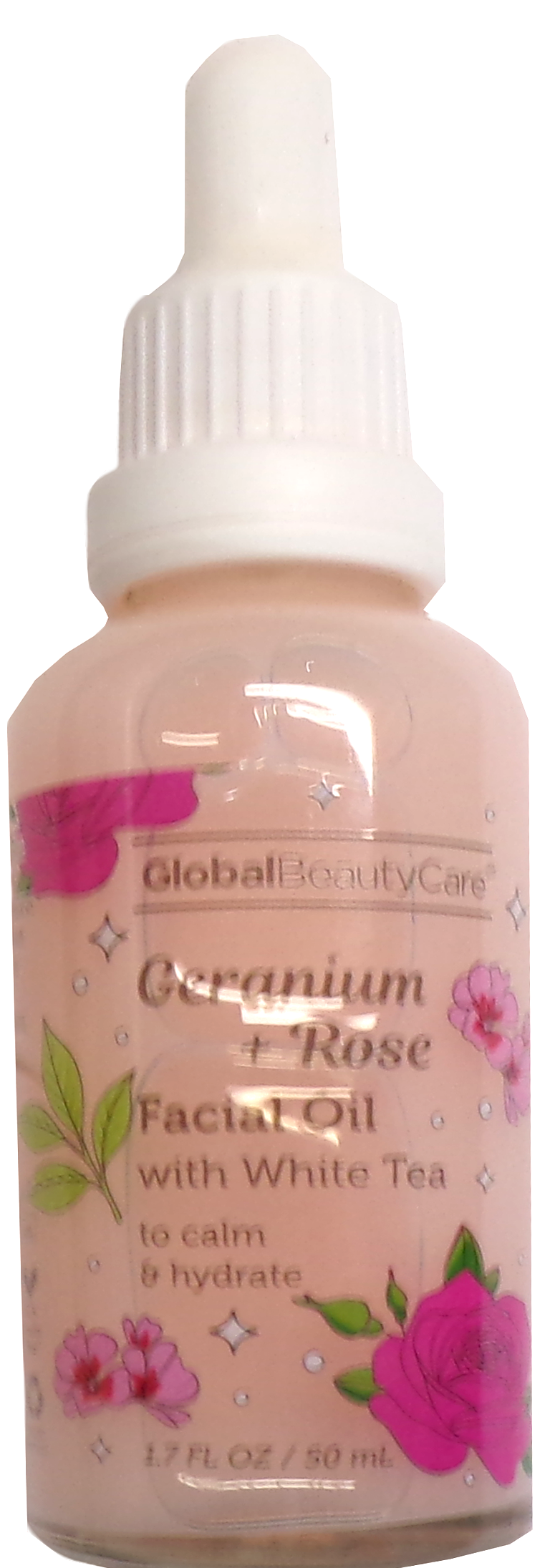 Global Beauty Care Geranium Rose Facial Oil White Tea 1.7oz Hydrating